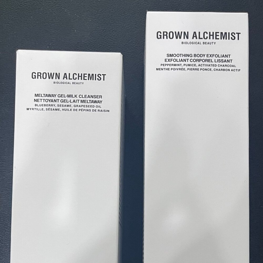 Grown Alchemist Meltaway Gel-Milk Cleanser and Smoothing Body Exfoliant